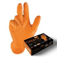 Grippaz Rubber Gloves - Orange 50 Pack