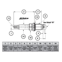 GM19315808-ACDelco Double Platinum Spark Plug 41806 19315808-1