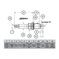 GM19315809-ACDelco Double Platinum Spark Plug 41963 19315809-1