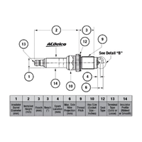 GM19336466-ACDelco Double Platinum Finewire Spark Plug 41968 19336466-1