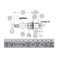 GM19348839-ACDelco Double Platinum Spark Plug 41964 19348839-1