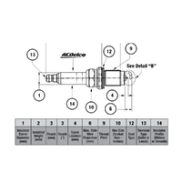 GM19351216-ACDelco Double Platinum Spark Plug 41976 19351216-1
