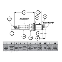 GM19379209-ACDelco Double Platinum Spark Plug 41833 19379209-1