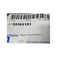 GM92062183-Genuine Holden Gasket-Oil Filter Pipe 92062183-1