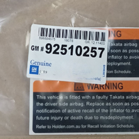 GM92510257-Genuine Holden Label Consumer Information 92510257-1