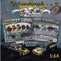 OZ64FSDTWINBURN-1:64 Oz Wheels FSD Burnanza HZ Holden and XY Ford Twin Set-1