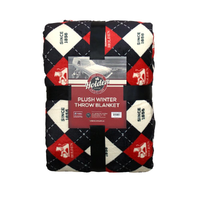 HOLD041ST01Y26-Holden Argyle Plush Throw Rug-2