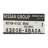 NI43206-4BA0A-Genuine Nissan Rear Brake Rotor T32 X-Trail 43206-4BA0A-2