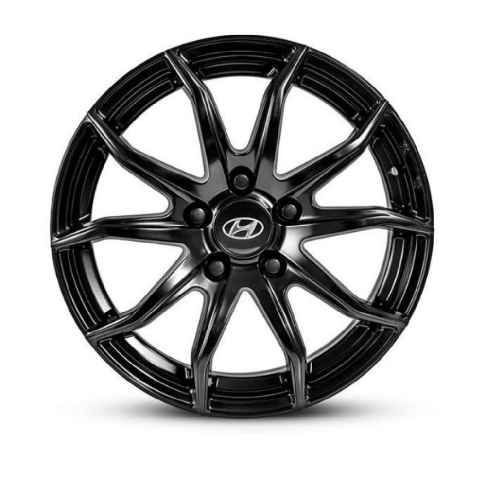 Genuine 17in. Gunsan Satin Black Alloy Wheel Tucson Venue Kona 2019 ...