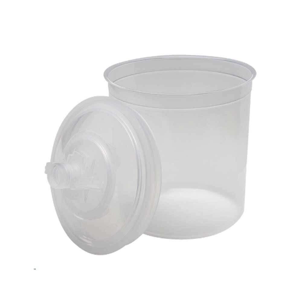 Farecla OPS PPS Flex Paint Cups – 190 Micron 300ml Cup & Lid Set (x57) – Clear