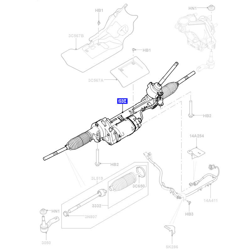 Range Rover Evoque Steering Rack / Gear LR108398 Genuine Edge Superstore