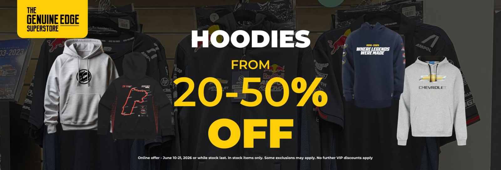 GENUINE EDGE STOCKTAKE SALE HOODIES