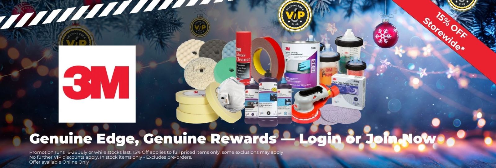 XMAS IN JULY VIP SALE 15% OFF 3M