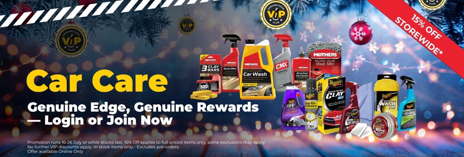 XMAS IN JULY VIP SALE 15% OFF CAR CARE