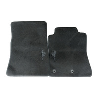 Genuine Ford Carpet Front Mat Set (2) Black Pony Logo CZG Mustang JR3Z6313300BB
