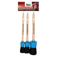 Mothers MLH Detailing Brush Wooden Handle 3 Pack