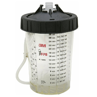 3M 26124 PPS Series 2.0 PPS Pressure Hard Cup with Hose - Standard 650ml Large 850ml