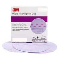 3M 30766 Hookit Purple Finishing Film Disc Dust Free 150mm 6" P2000 50 Pack