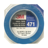 3M 471 Vinyl Tape 12mm Blue 32.9 Metres 3M47112mm