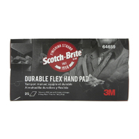 3M 64649 Scotch-Brite Durable Flex Hand Pad Very Fine Maroon 230 x 115mm 25 Pack